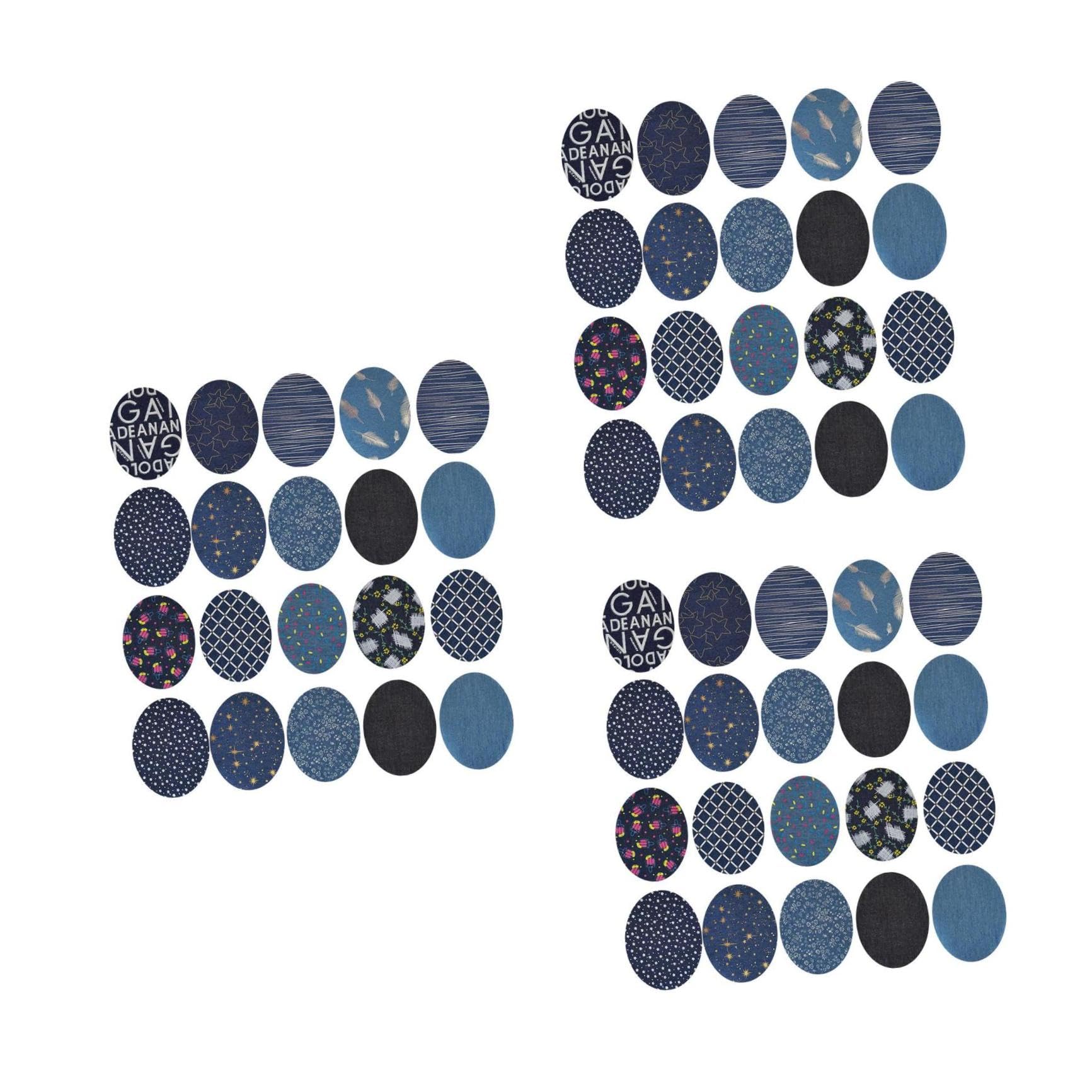 VILLCASE 3 Sets Denim-applikationen Zum Aufbügeln Von Patches Zum Nähen Oder Aufbügeln Von Kleidung. Hübsche Applikationen Für Kleidungszubehör Denim-aufkleber-design 20 Stück * 3