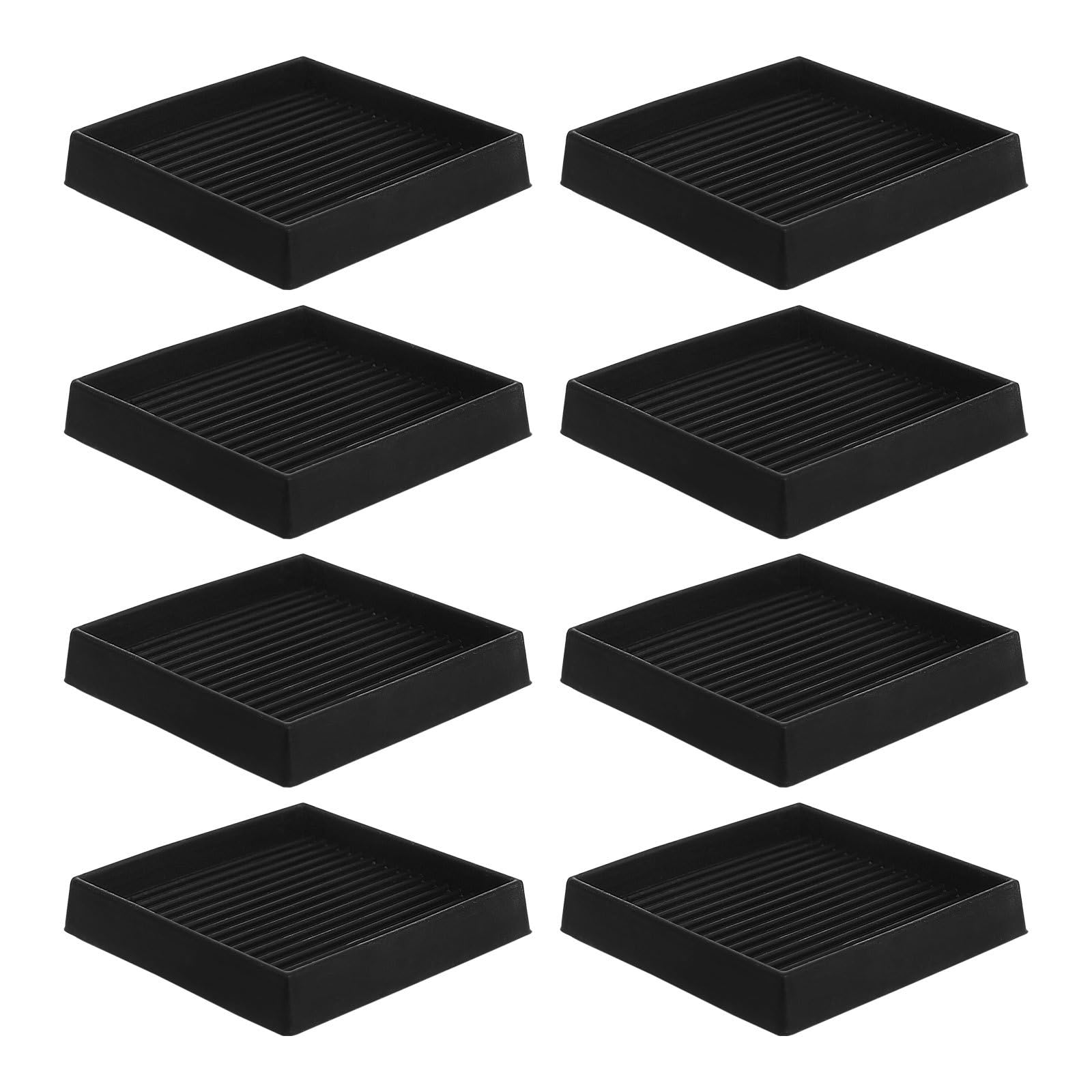 Embouts carrés en caoutchouc noir pour chaises pour protéger le parquet du salon