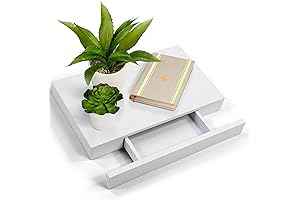 16" Floating Shelf with Hidden Drawer: Concealed Storage Solution for Modern Living