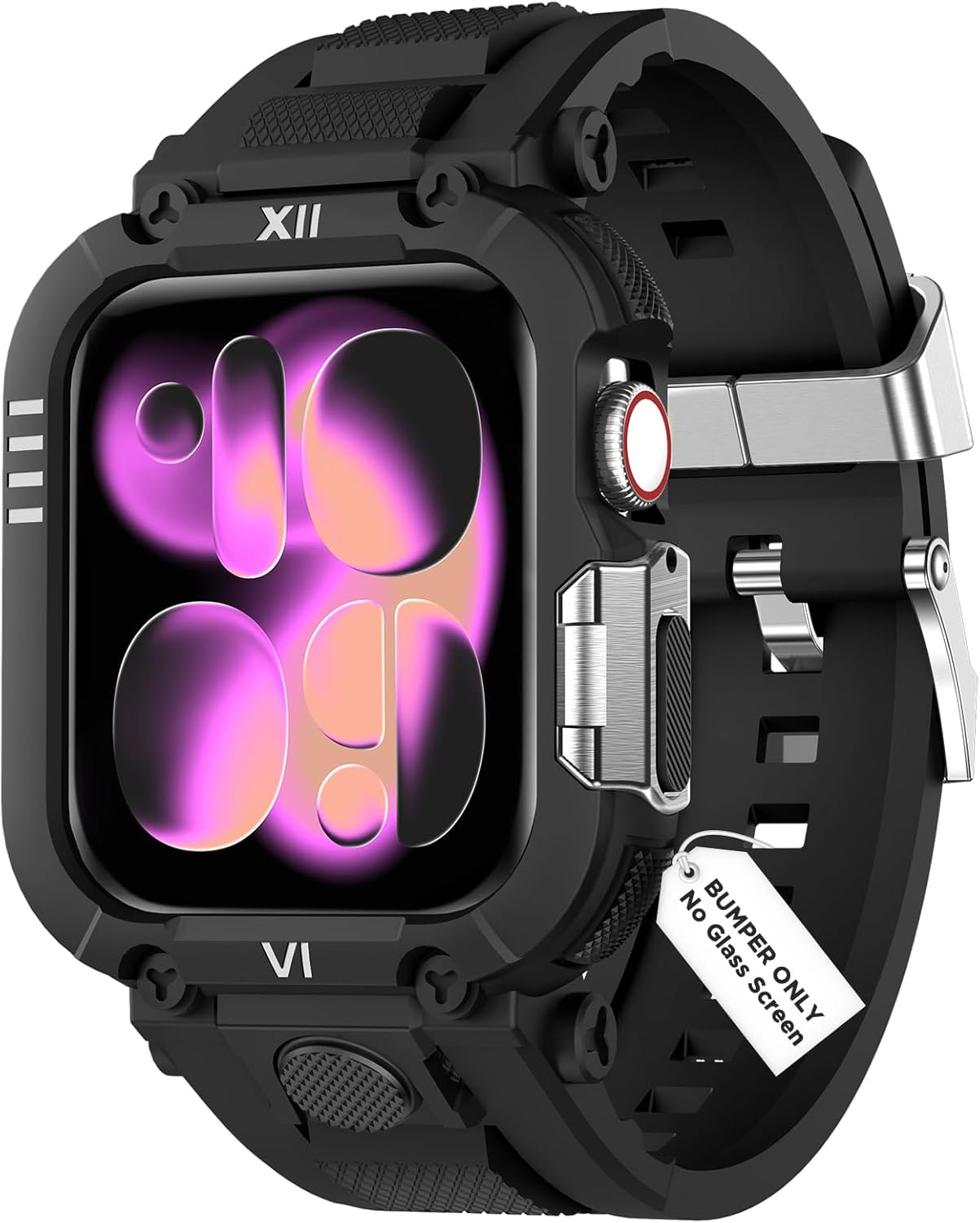 DABAOZA Compatible with Apple Watch Band 46mm Case for Men, Sport Shockproof Rugged Protective Strap Bumper Cover for iWatch SE Ultra 3/2/1 Series 11/10/9/8/7/6/5/4/3