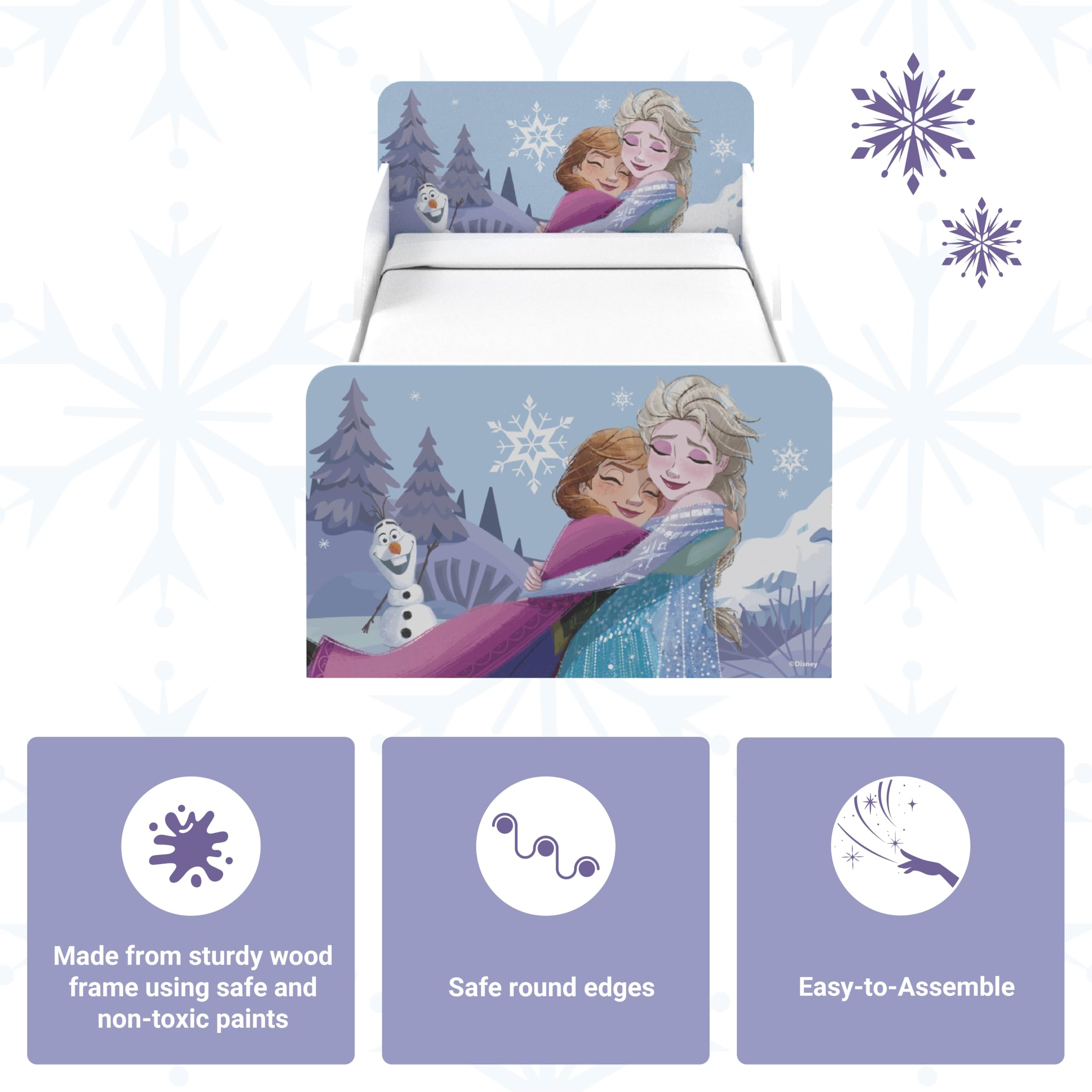 Disney Letto in Legno Elsa ed Anna Frozen