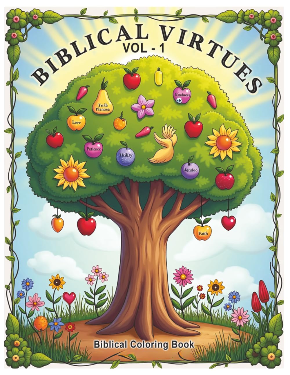 Bible Coloring Biblical Virtues of the Bible Vol.1, Bible Stories, Coloring Book, Biblical Coloring Book: Bible illustrations, Disciples of Jesus ... book, Sunday school Activity Book, Noah's Ark