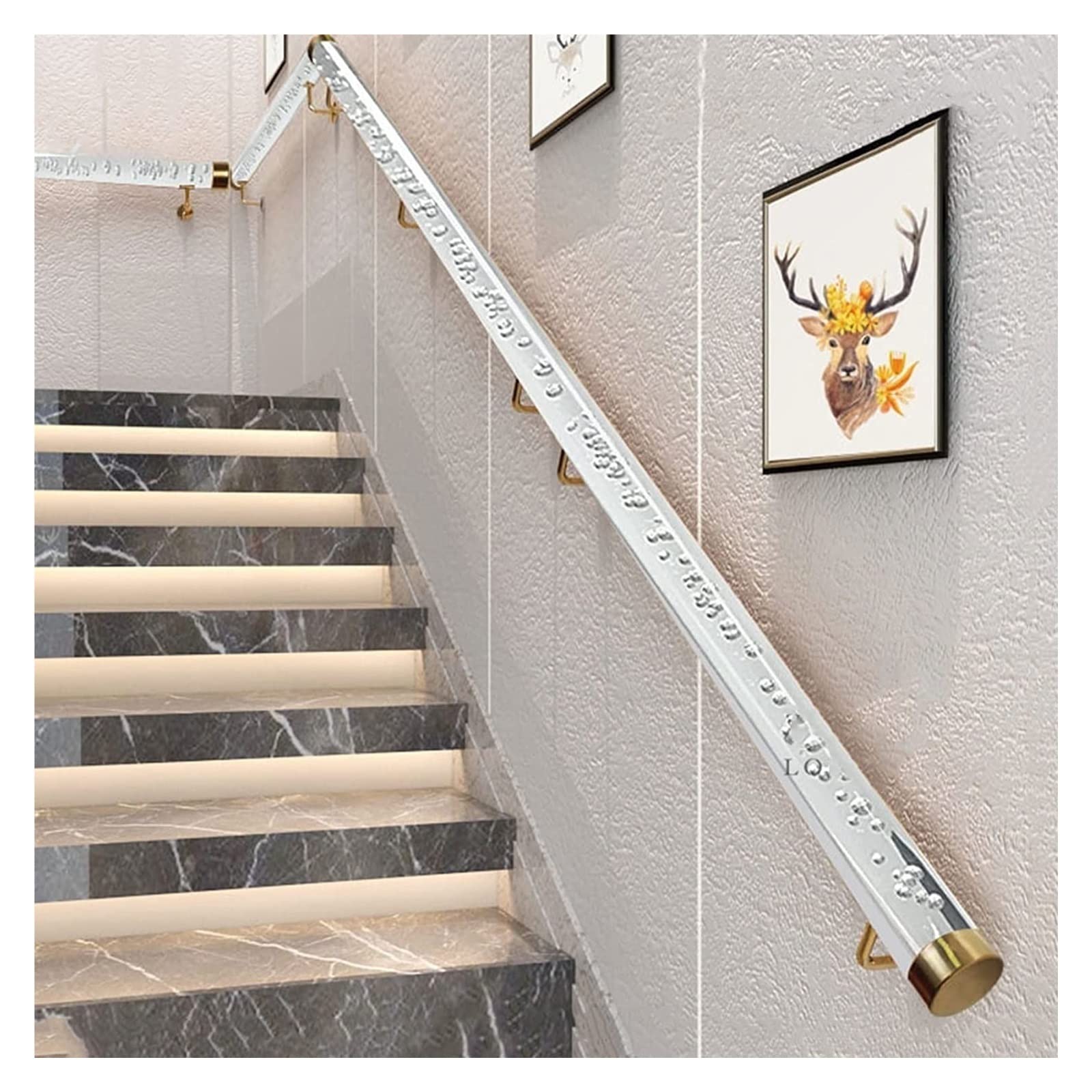 Rambarde d'escalier en hêtre 380 cm pour sécuriser vos marches