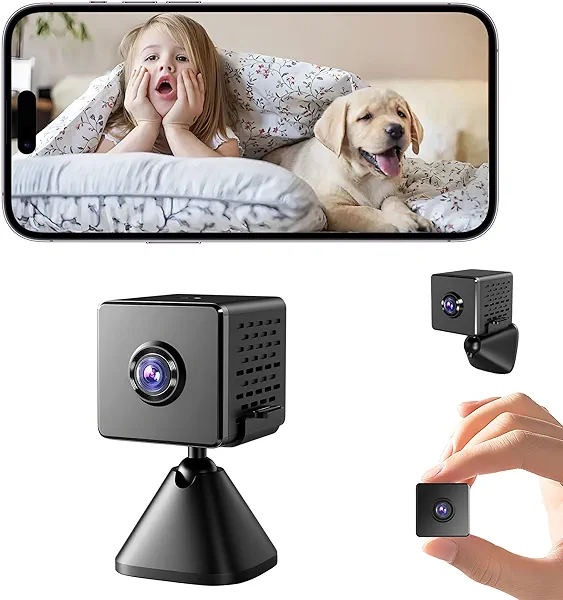 Hidden Camera, Spy Camera with Real-Time Recording, AI Motion Detection 4K Nanny Cam Hidden Camera, Mini Camera with Cloud & SD Storage, Night Vision Spy Cam, Indoor Camera for Baby, Pet and Older