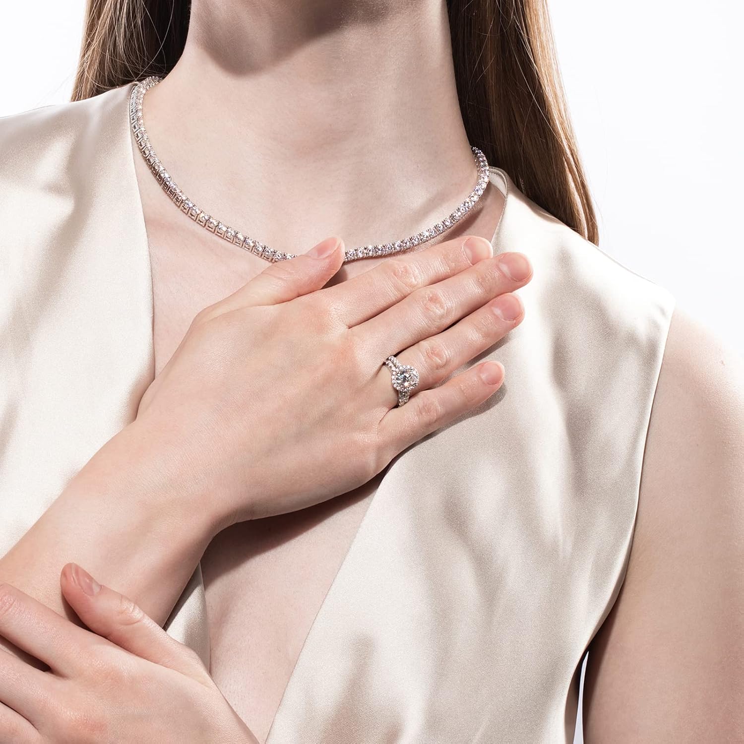 AnuClub Radiant/Oval Moissanite Engagement Ring Set, D Color VVS1, 925 Sterling Silver Promise Anniversary Ring for Women, Elegant Gift Packed - Image 8