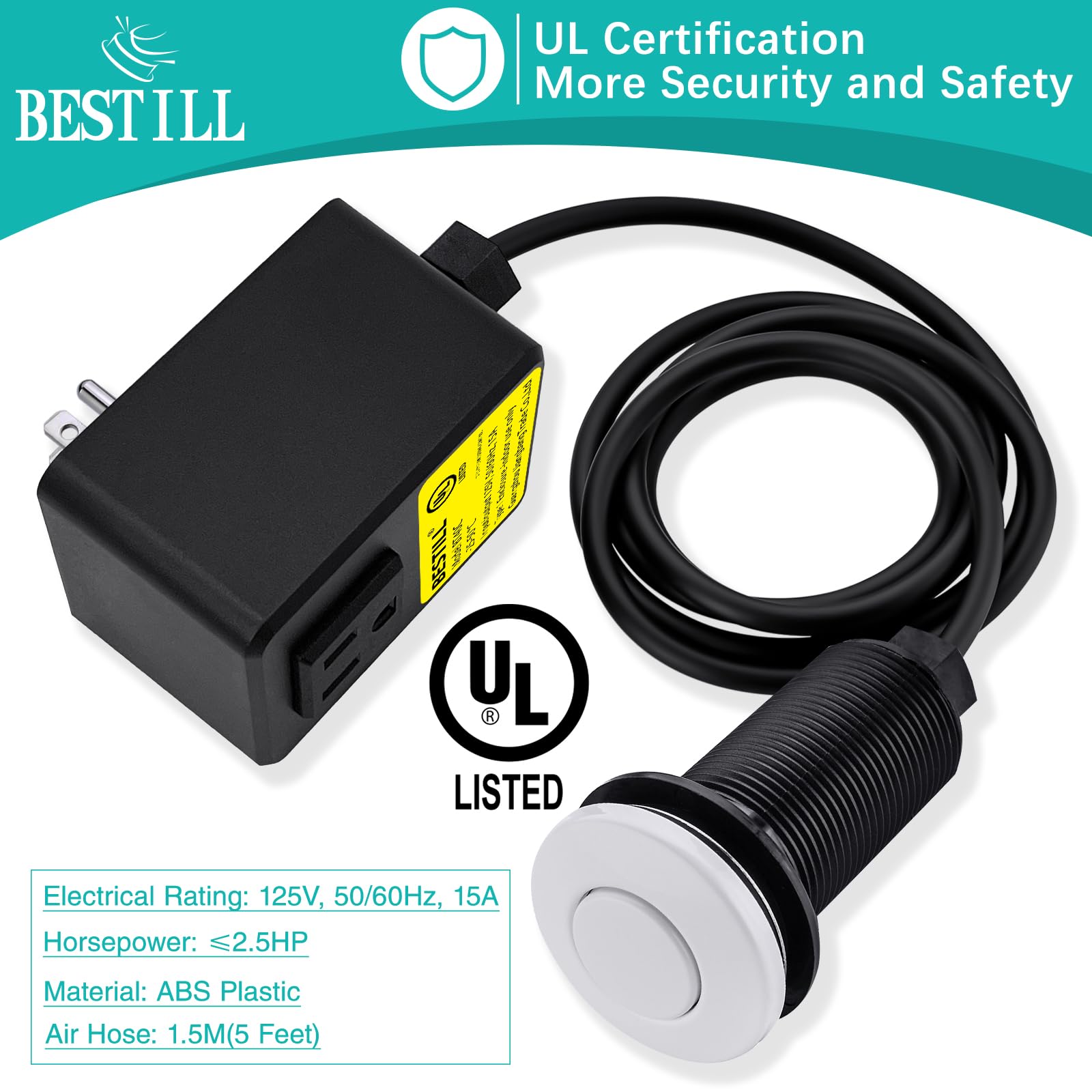 BESTILL Sink Top Garbage Disposal Air Switch Kit