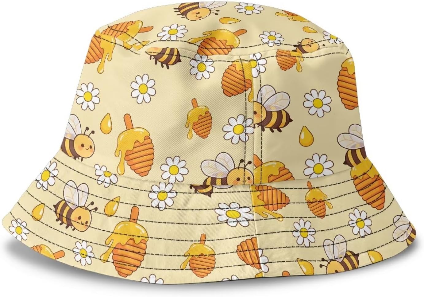 Girls Fishing Bucket Hat, Wide Brim UV Sun Protection Hat for Summer Trip Back to School