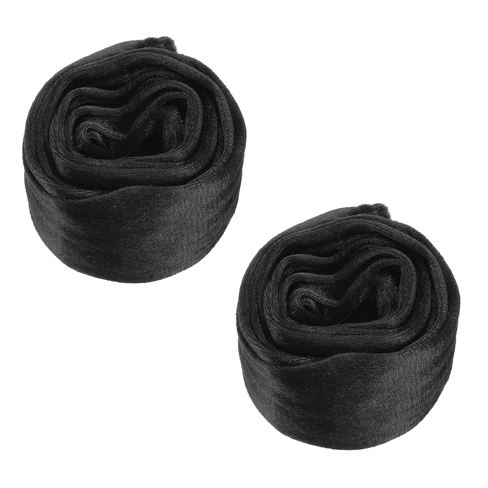 PATIKIL 5.9ft Chandelier Chain Cord Cover, 2 Pcs Velvet Cloth Fabric Chain Sleeve Decorative Cord Covers for Chandelier Wires Swing Cable, Zipper Style, Black