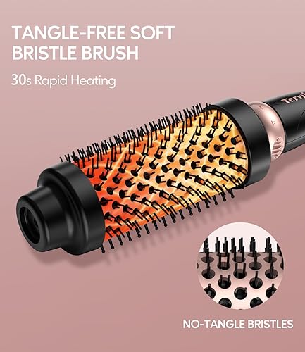 Miniatura 4 de Terviiix Juego de cepillos térmicos 3 en 1, varita rizadora de cerámica, cepillo caliente de calentamiento rápido, 3 rizadores de viaje