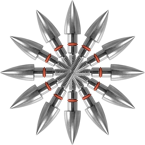 Miniatura 5 de Puntos de campo de tiro con arco de acero inoxidable, varios diámetros exteriores, 100/125 granos, tornillos en puntas de campo de tiro con arco
