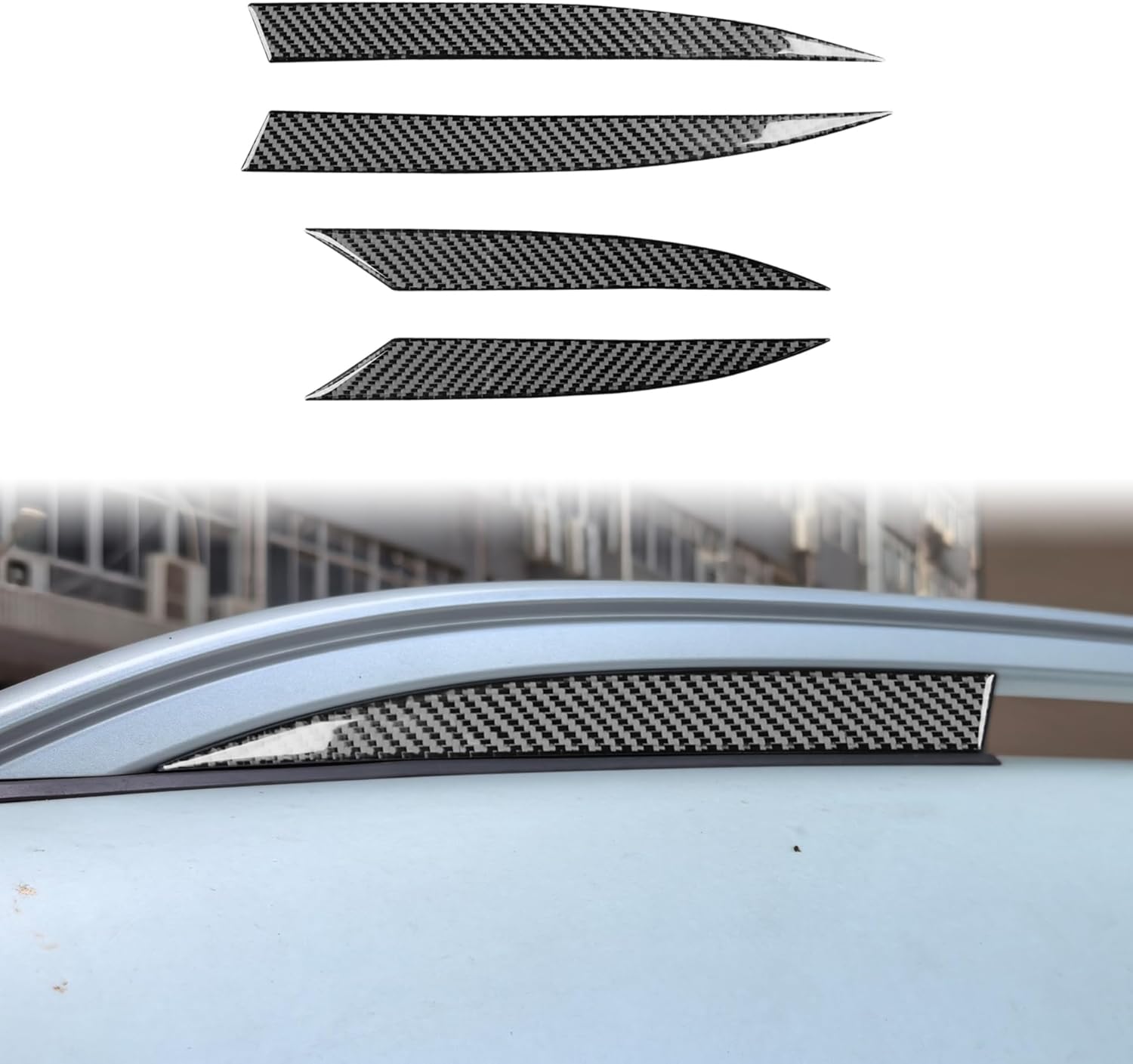 Compatible with MINI Cooper F60 Countryman 2017-2023 Carbon Fiber Car Interior Accessories Decoration Decal Sticker Trim (Roof Rack Trim Strip)