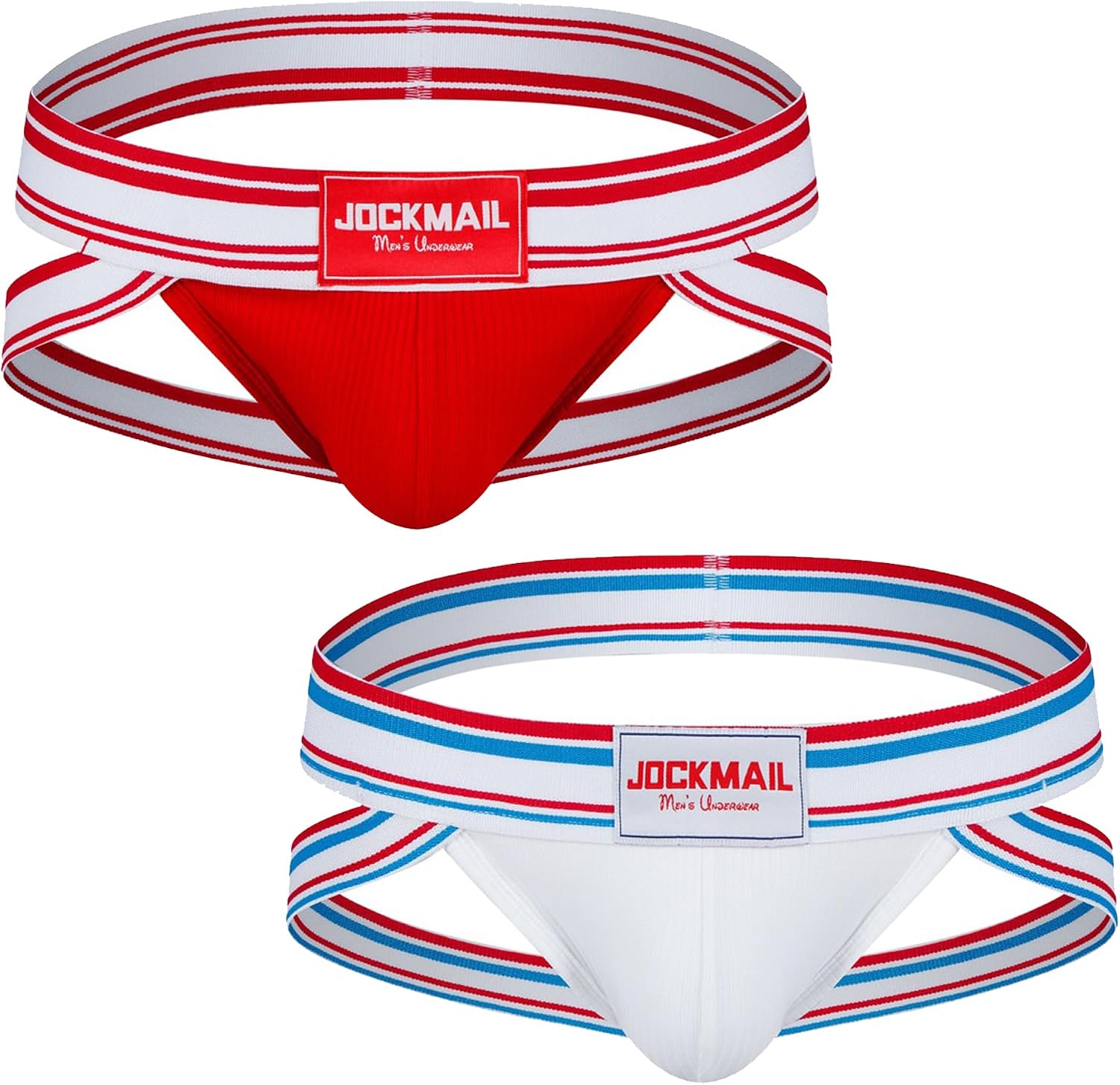 JOCKMAIL 2 Pack Men's Jockstrap Soft Breathable Pouch Support Athletic Supporter Jock straps for Gym Clubwear