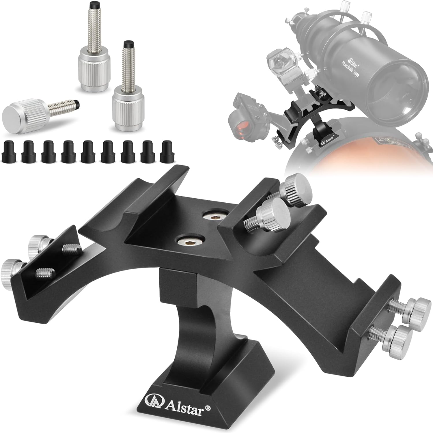 Alstar 3 PCS Premium Telescope Finderscope Guide Scope Ring Screws - Bundle with - Finder Scope Mount, Finderscope Mounting Bracket