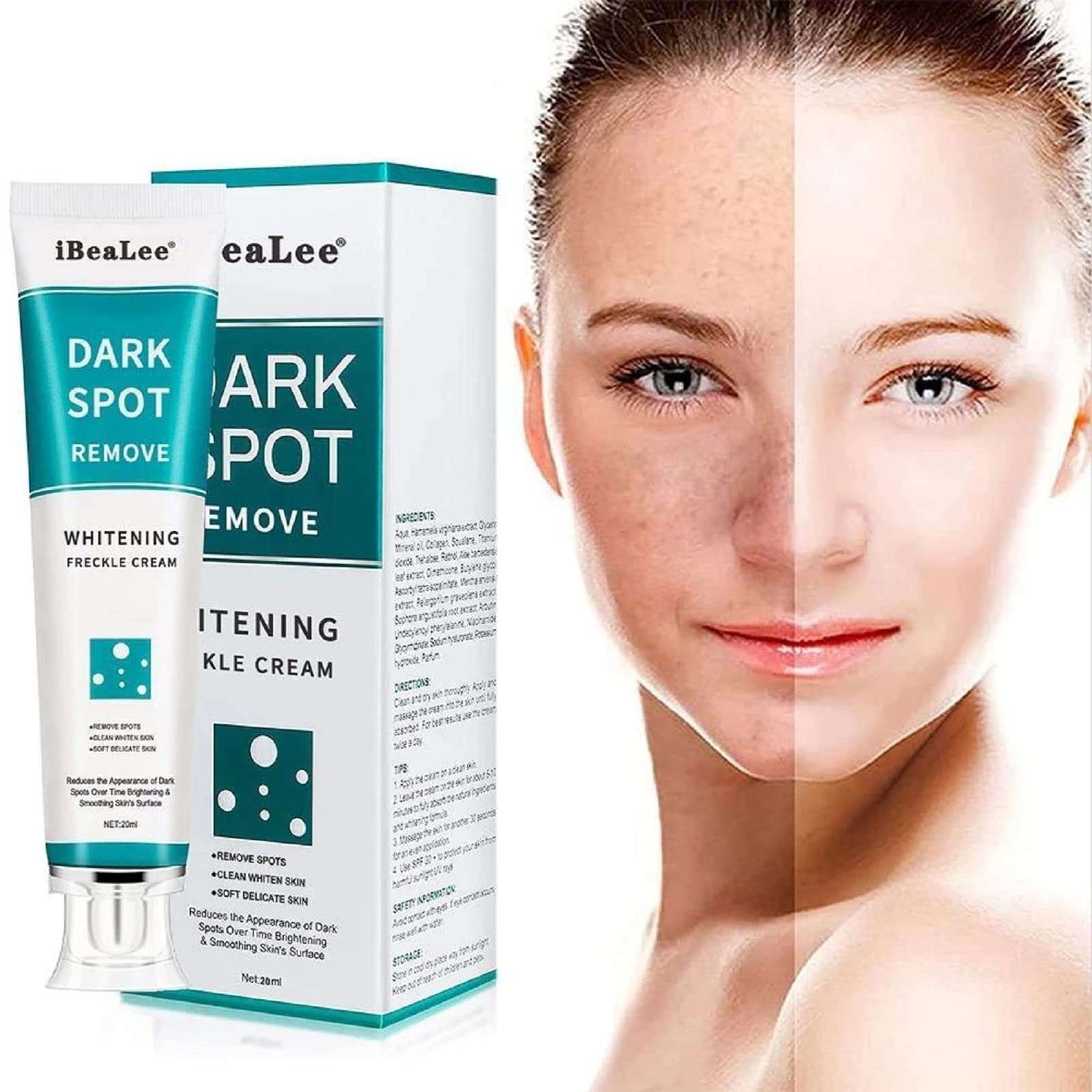 1pcs Whitening Freckle Cream Face Moisturizer Remove Dark Spots Melanin Melasma Remover Brightening Skin Repair Anti-Aging