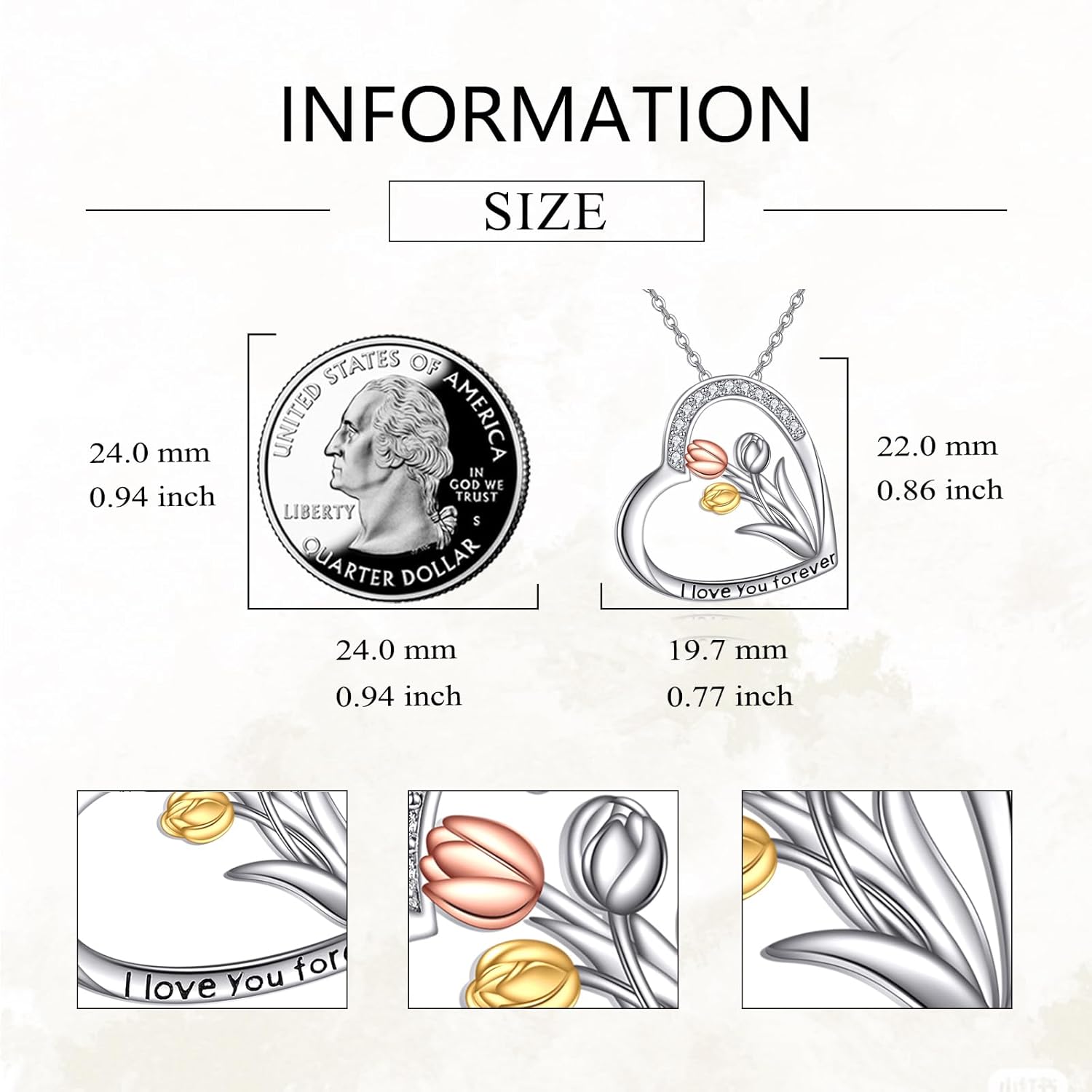 Flower Necklace for Women 925 Sterling Silver Mushroom/Sunflower/Cherry/Monstera Pendant Plant Jewelry Gifts - Image 2