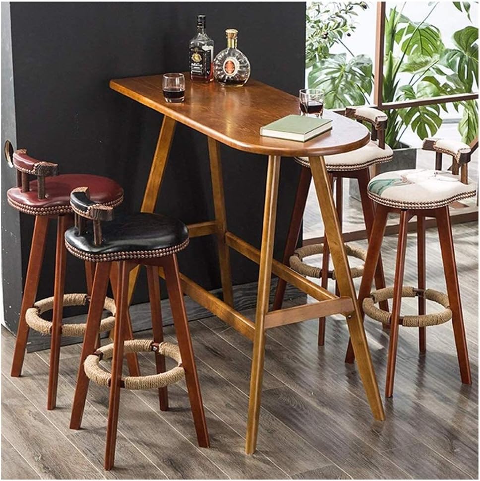 ナチュラル木製バースツール2脚セット カウンターチェア 2脚セット 木製座面 天然木 スチール脚 ハイスツール