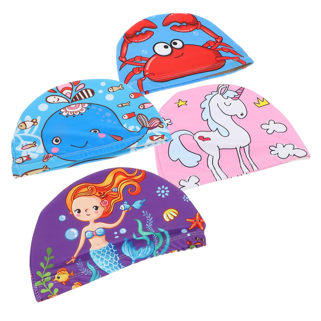 Toddmomy 4 Cuffie per Unisex Stoffa Unicorno Leggere e Traspiranti Facili Indossare Protezione per Nuotare