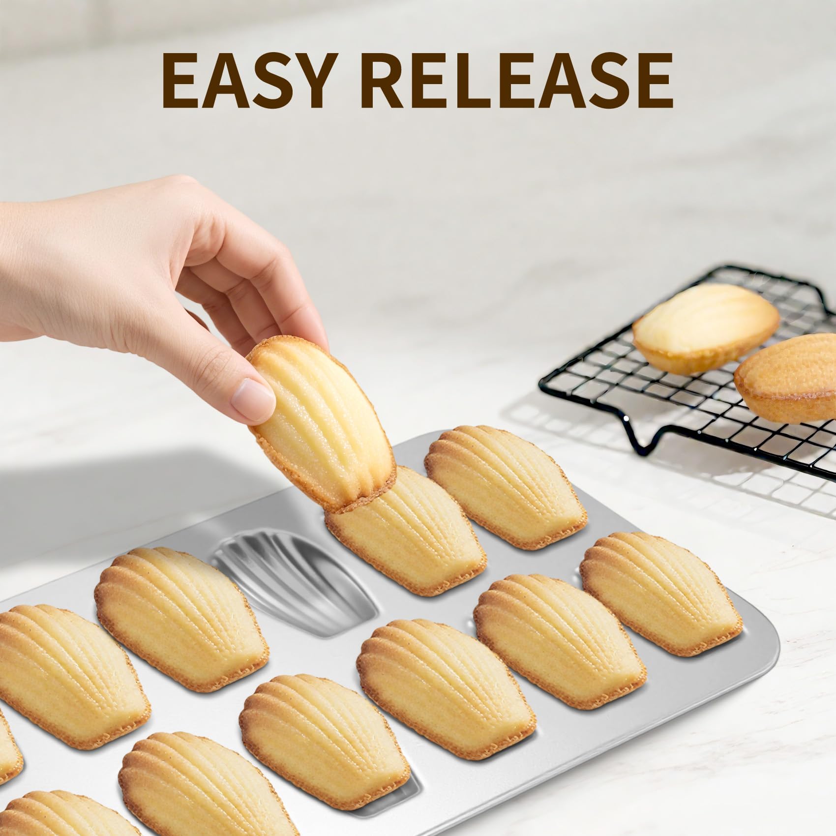 再値下！【廃盤美品】 MADELEINE マデリン　C&S ２P Madeleine Pans 2 Pack, Nonstick 12-Cavity Madeleine Cookies Trays