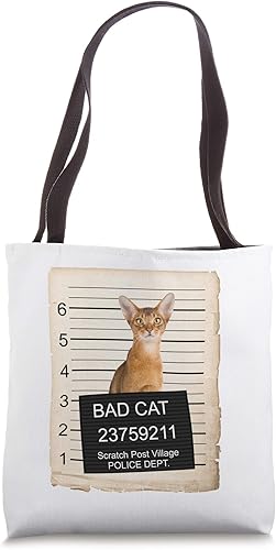 Abyssinian Cat taza shot bad Cat Tote Bag