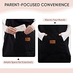 miracle baby Cover for Baby Carrier Universal Hoodie Windproof Stroller Covers Waterproof Bunting Bag (Black)