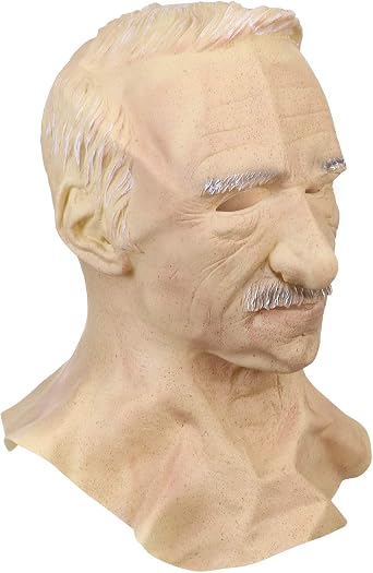 Silicone Head Mask Realistic Old Man Face Mask Cosplay Halloween, Mascara Realiste Terror Old Lady Costume For Women Adult Face Full Realistic