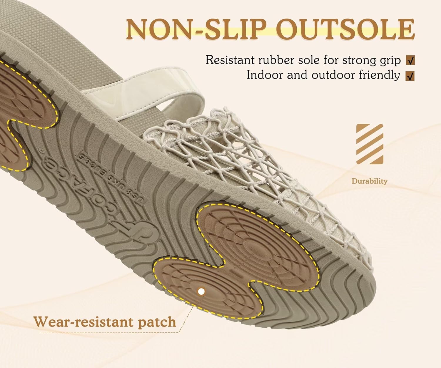 COFACE Women’s Orthotic Sandals Ladies Fashion Breathable Mesh Mules Round Toe Backless Loafers Slides Adjustable Wedge Heel Cushion Dressy Shoes With Comfortable Arch Support - Image 6