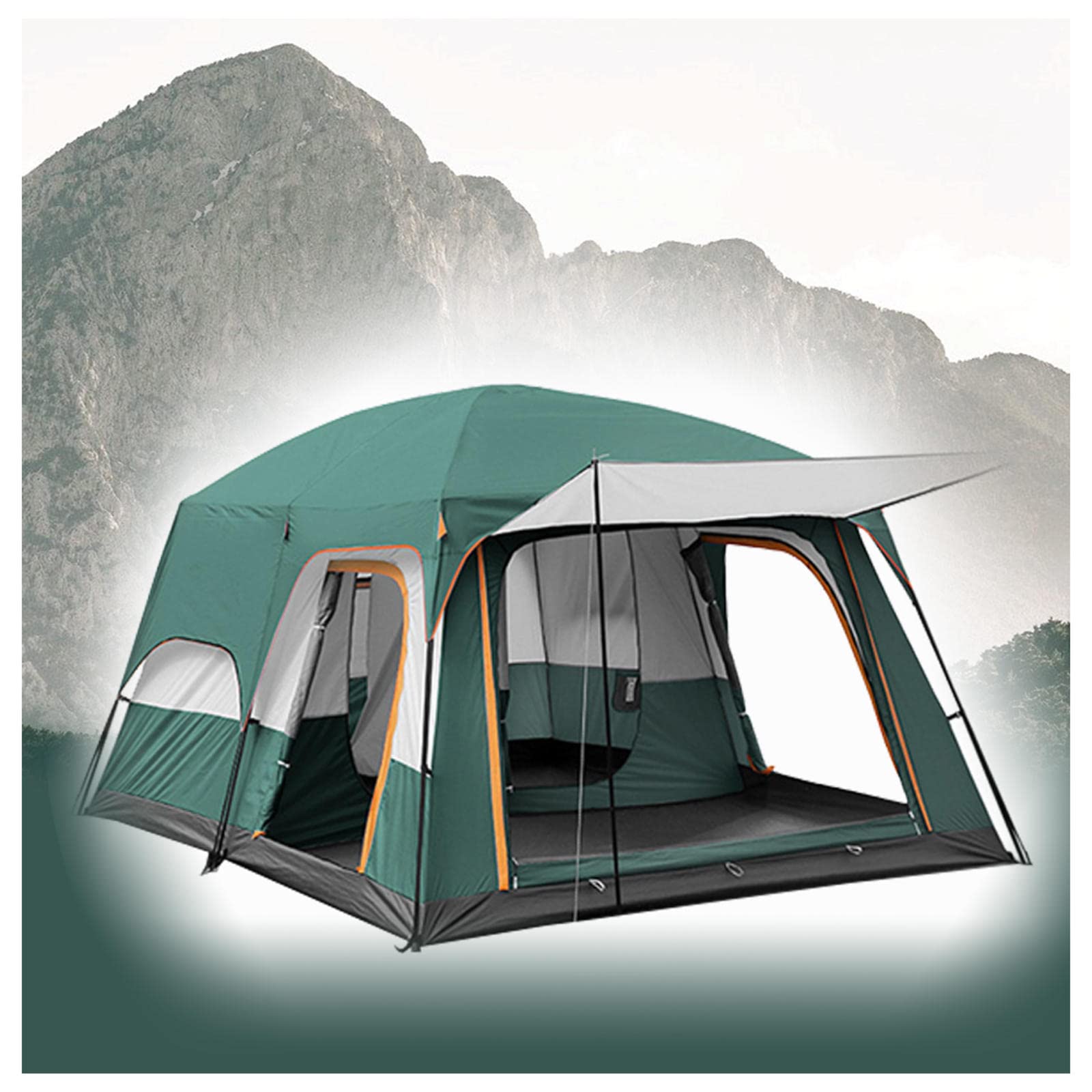 Campingzelt für 5 bis 8 Personen, Sonnenschutz, geräumige große Zelte, Robustes und praktisches großes Campingzelt für Camping Sports & Outdoors