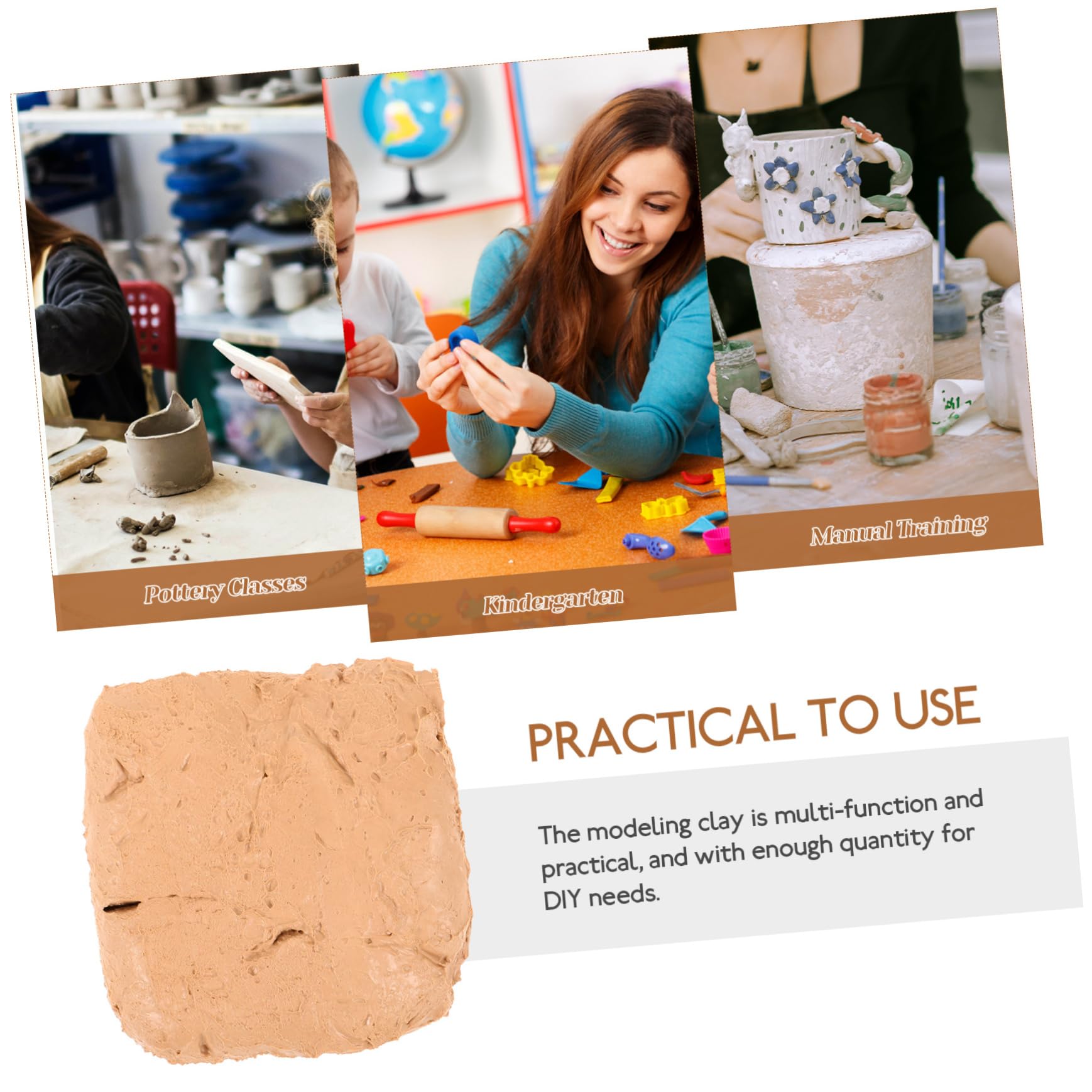 Arcilla para Modelar 6 Piezas Abs Beige para Manualidades | Secado al Aire, 200g por Bolsa, Textura Suave y Firme, para Bricolaje y Principiantes en Modelado