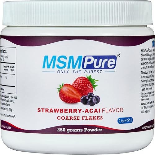 Miniatura 23 de KALA HEALTH MSMPure - Escamas de polvo MSM grueso con sabor a melocotón de frambuesa, MSM de origen estadounidense para la salud