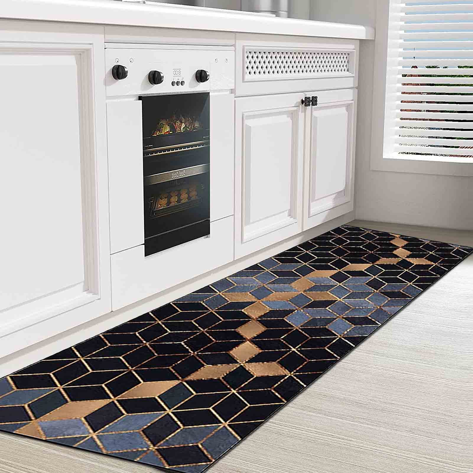Tapis de salon 100x300cm lavable pour couloir et pièce de vie