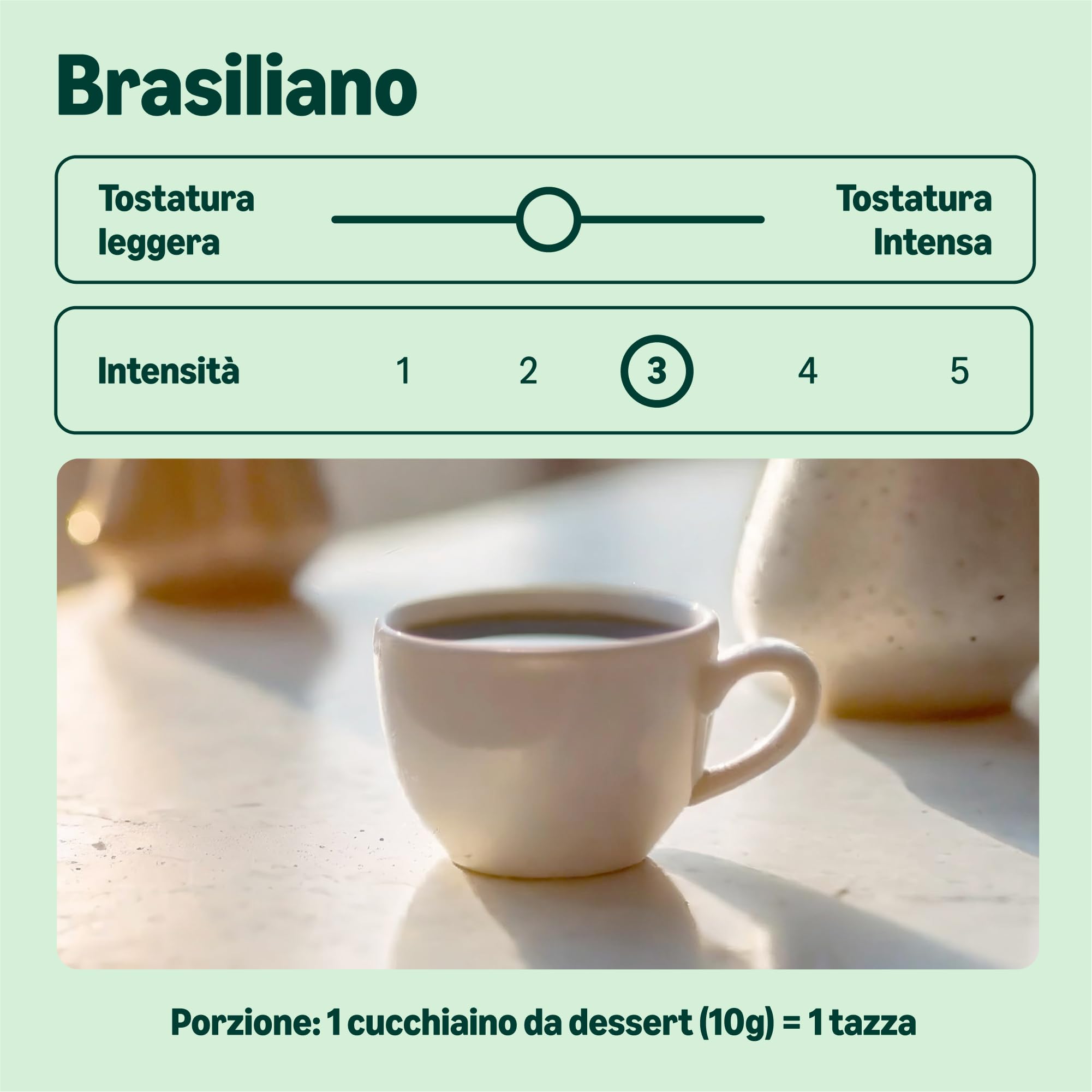 by Amazon Caffè tostato e Macinato Brasiliano, Tostatura Media, 227g, Confezione da 6 - Certificato Rainforest Alliance