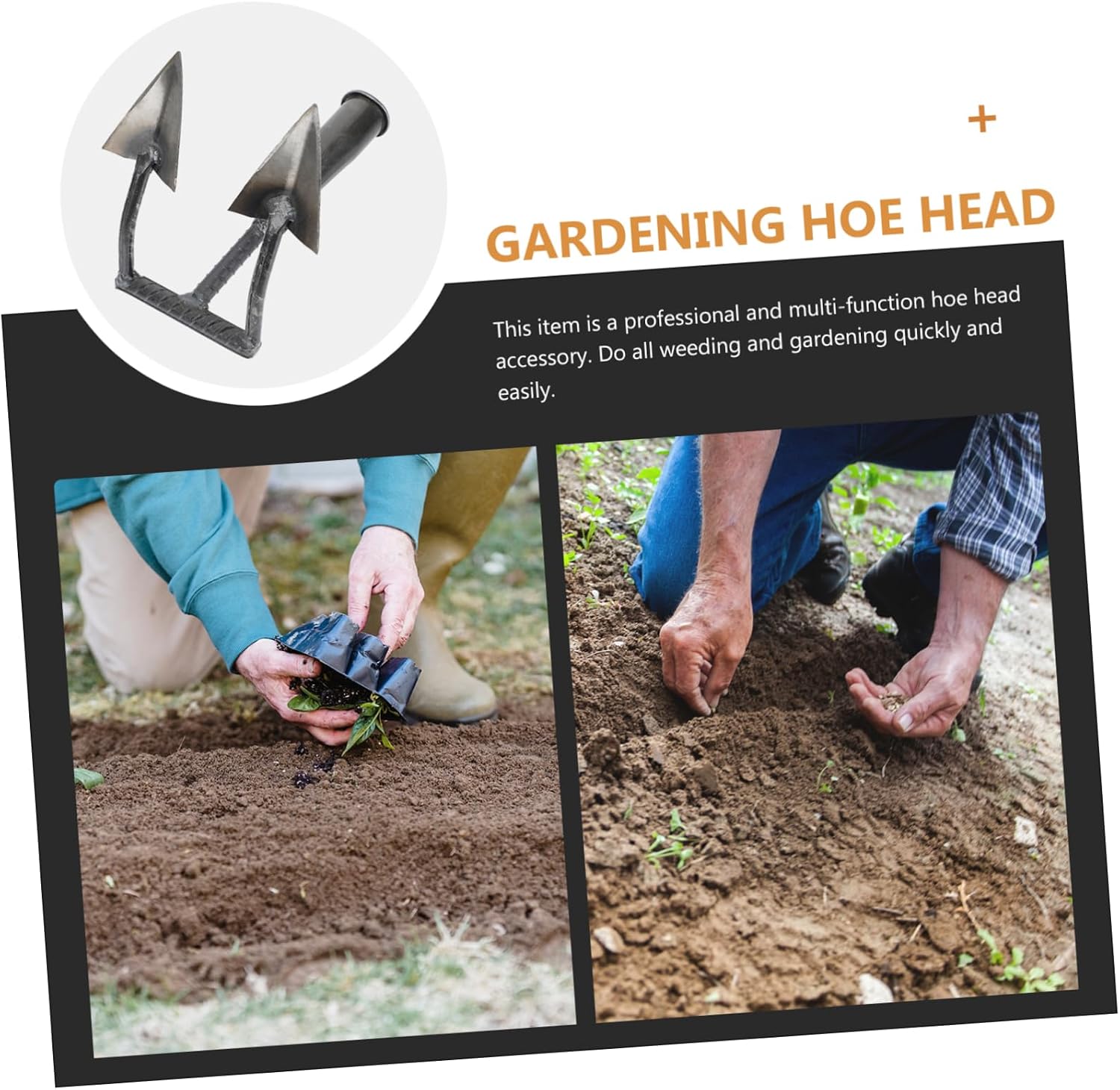 balacoo 1pc Triangle Hoe Tool for Gardening Multi-Purpose Soil Digging Land Clearing Efficient Weeding Cultivating for Flower Beds Gardens Design for Easy Use