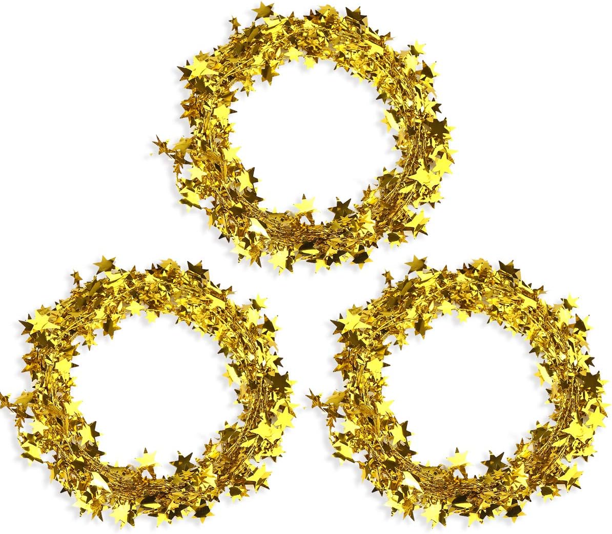 Neo LOONS 25 Ft Star Garland Tinsel Star Brace Wire Garland