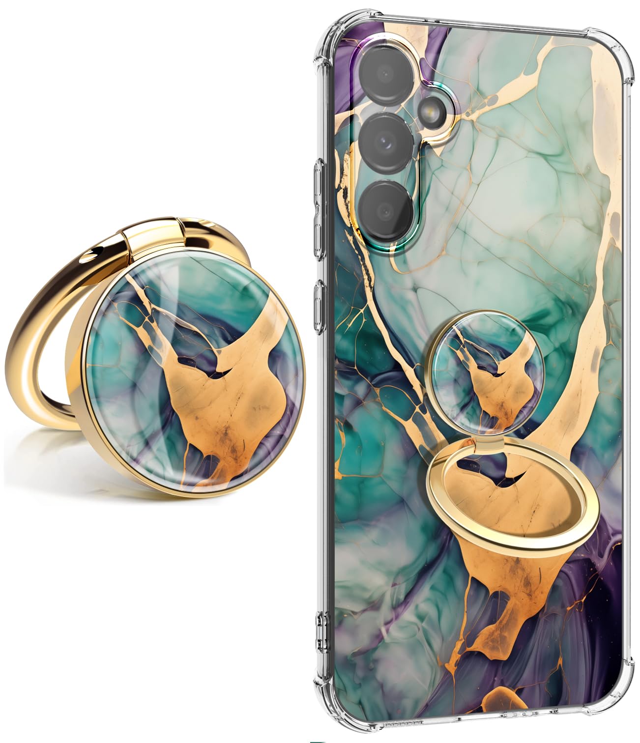Dcwunk for Samsung Galaxy A35 Case 5G Marble Slim Anti-Drop Shockproof Protective Soft Shockproof Clear Phone Protective C...