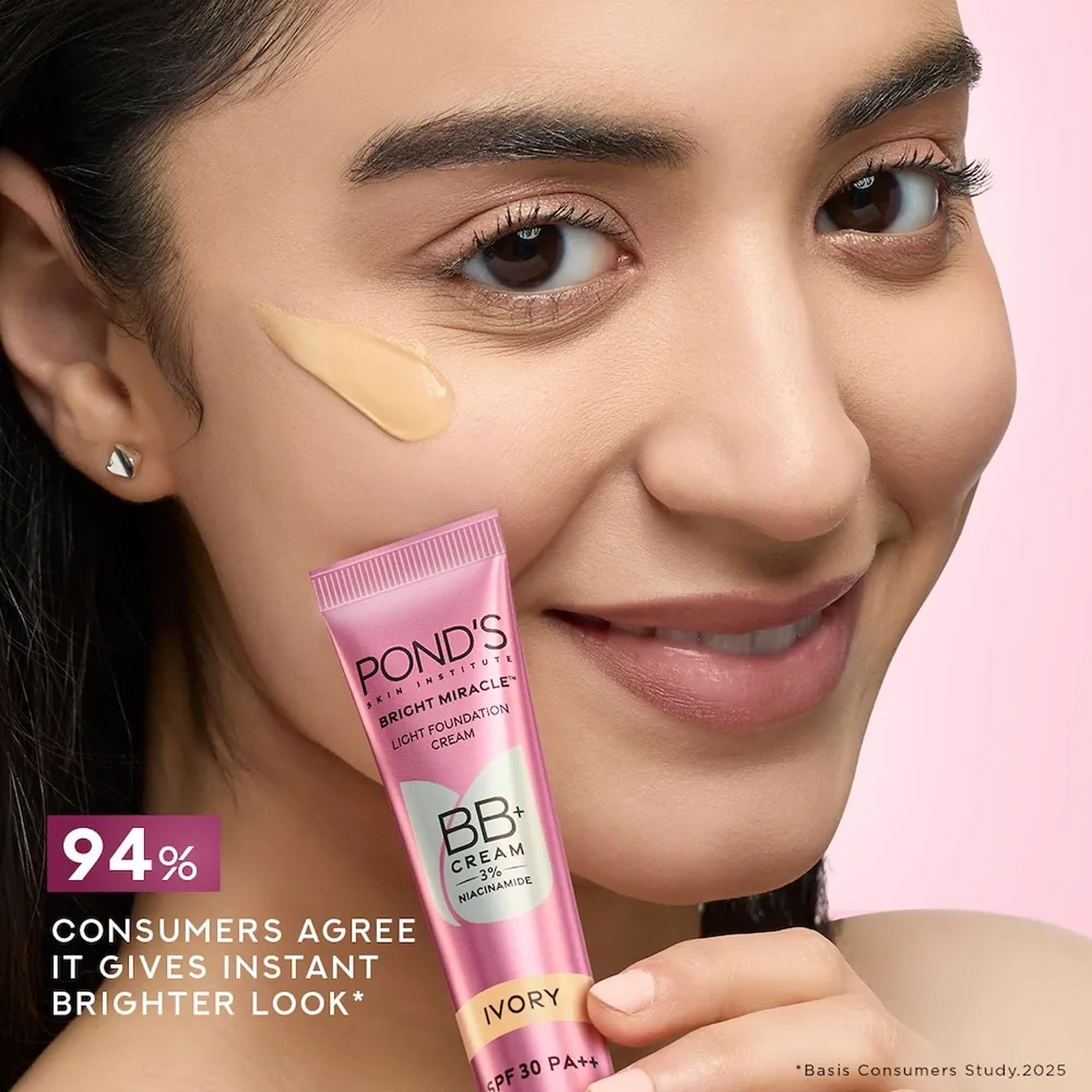 Pond's Bb+ Crema, copertura istantanea delle macchie + lucentezza naturale, 01 originale, 18 g