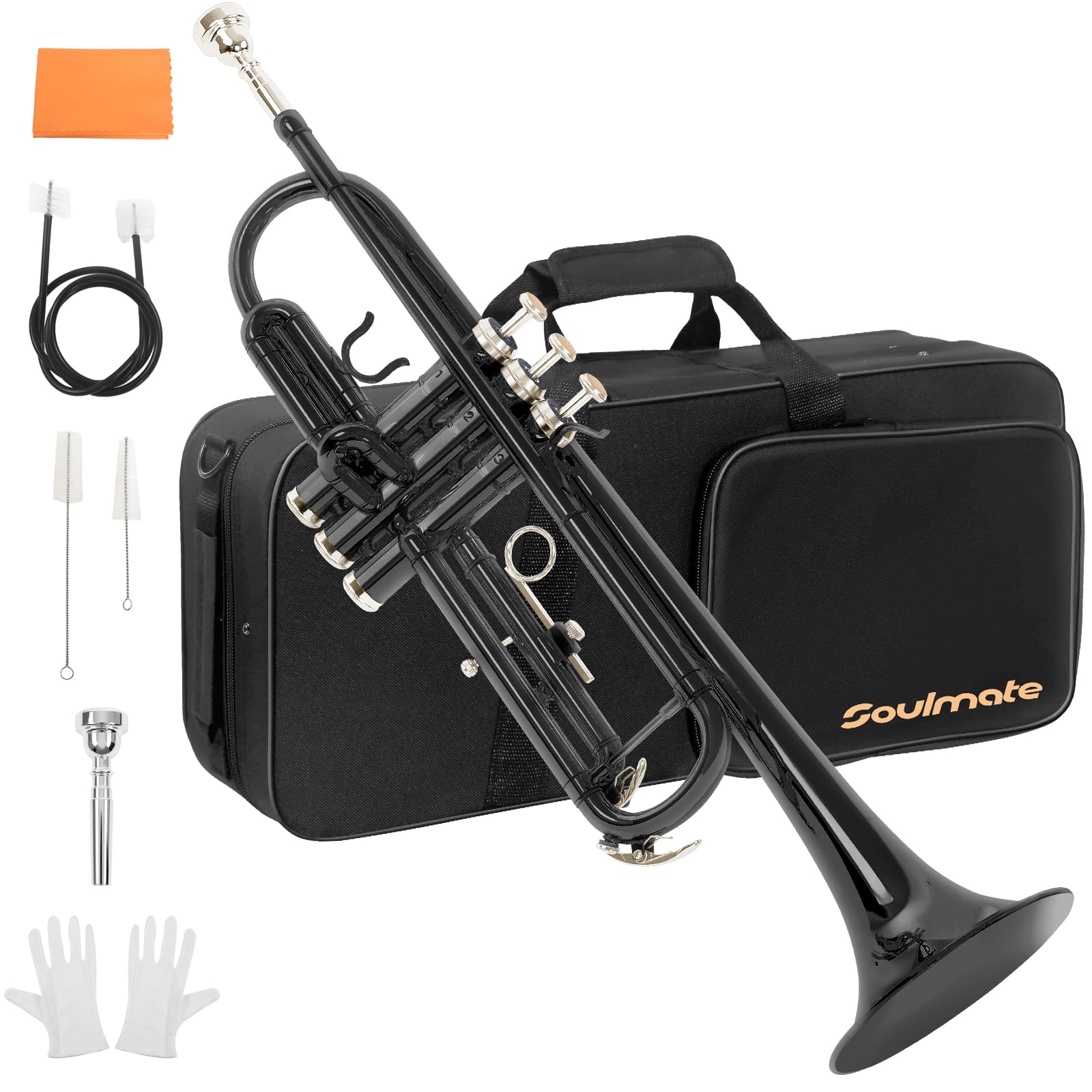 Soulmate Trumpet, Bb Standard Trumpet Set for Beginner, Brass Student