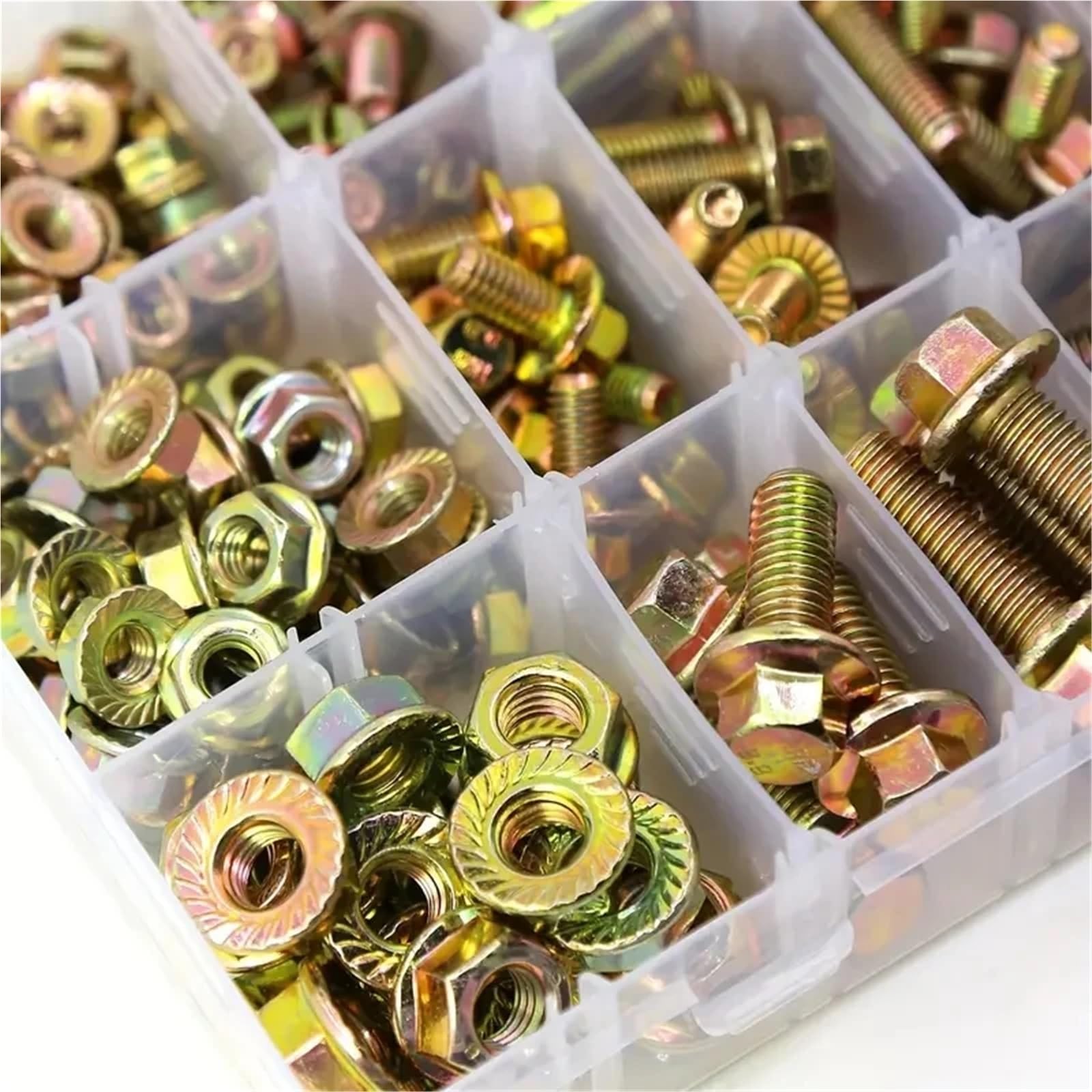 240 juegos de pernos y tuercas brida clase 8. (tornillos hexagonales métricos M5, M6 M8 en 14 tamaños), ideales for proyectos bricolaje reparaciones del hogar Juego de Tornillos y Tuercas