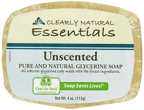 Miniatura 4 de Clearly Natural Jabón en barra de glicerina sin perfume, 4 onzas, paquete de 4