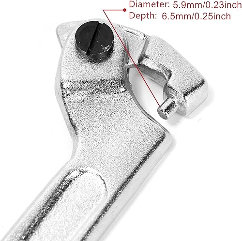 Miniatura 3 de Llave de gancho de cabeza redonda ajustable de 34-2 pulgadas (0.748-2.008 in), cromo vanadio para apretar collares, tuercas de bloqueo, tuercas de