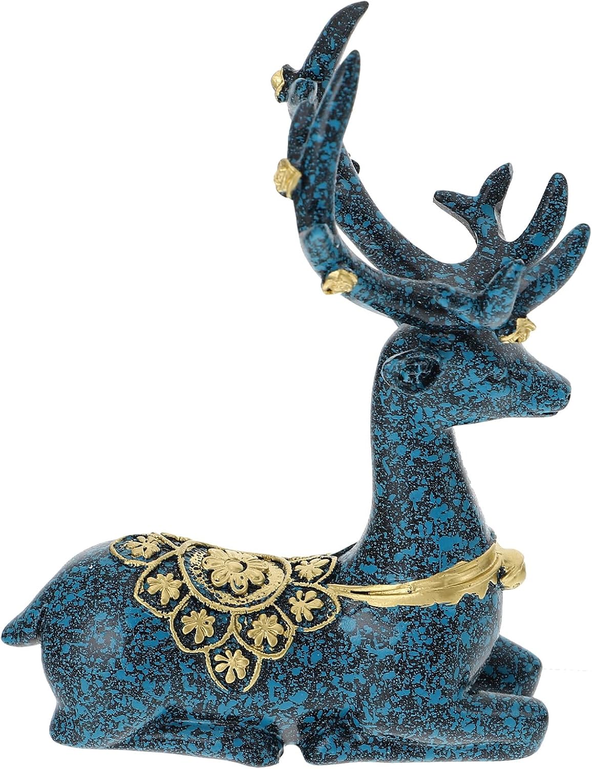 VALICLUD Blue Resin Elk Crystal Balls Holder Xmas Decorative Stand
