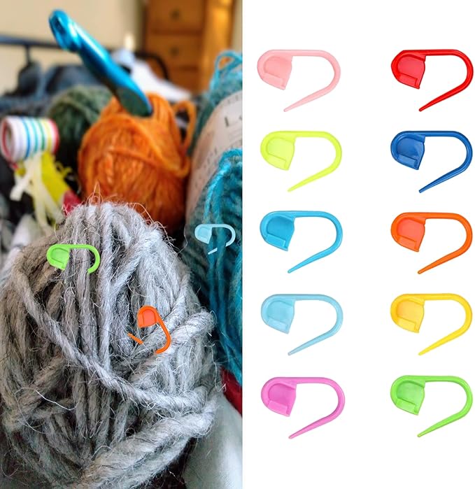 Stitch Markers Knitting, 50PCS Colorful Knitting Stitch Markers Knitting Markers Stitch Markers