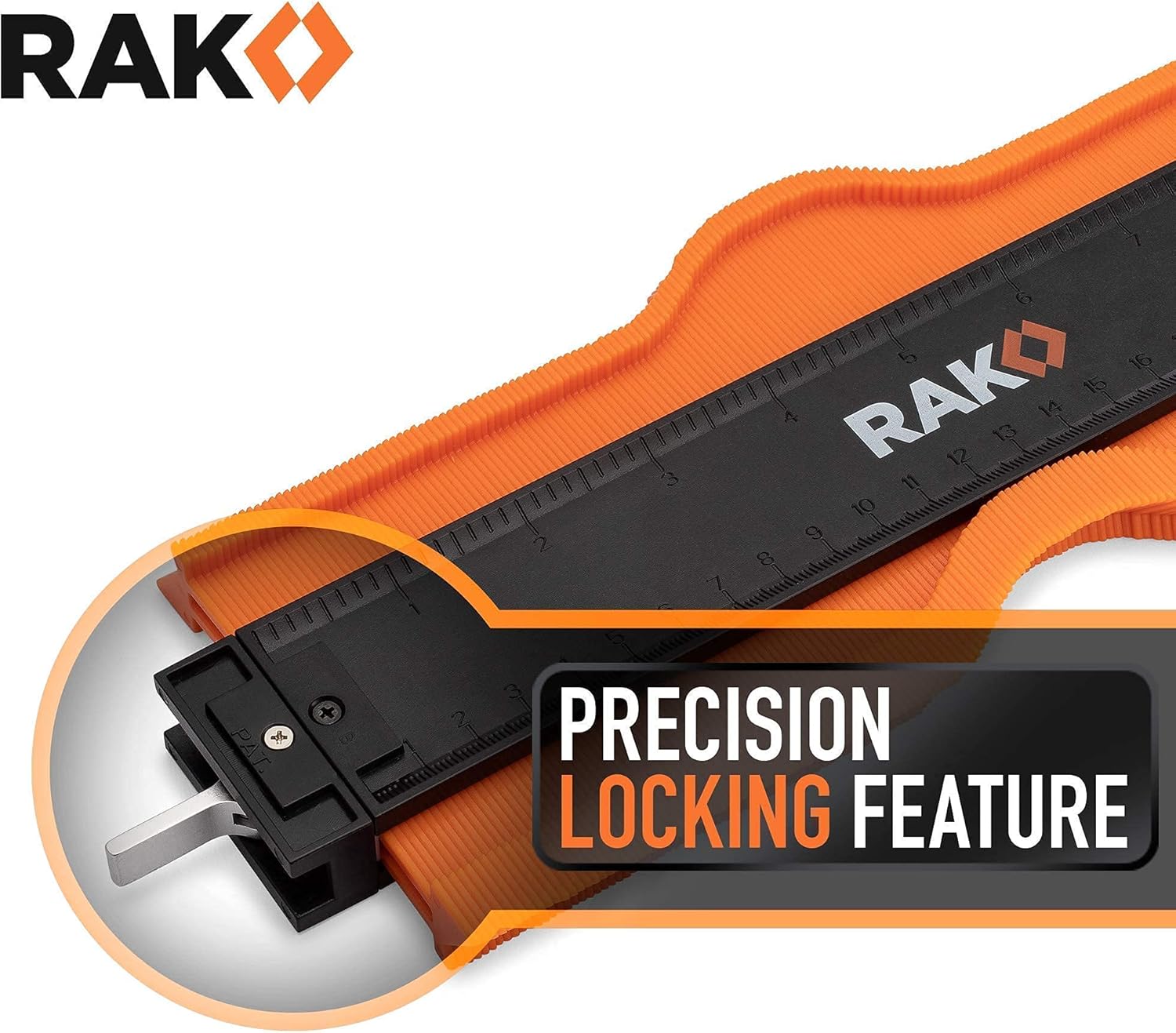 RAK Multi-Tool 2 Piece Pen Set Bundle, Contour Gauge (10 Inch Lock)