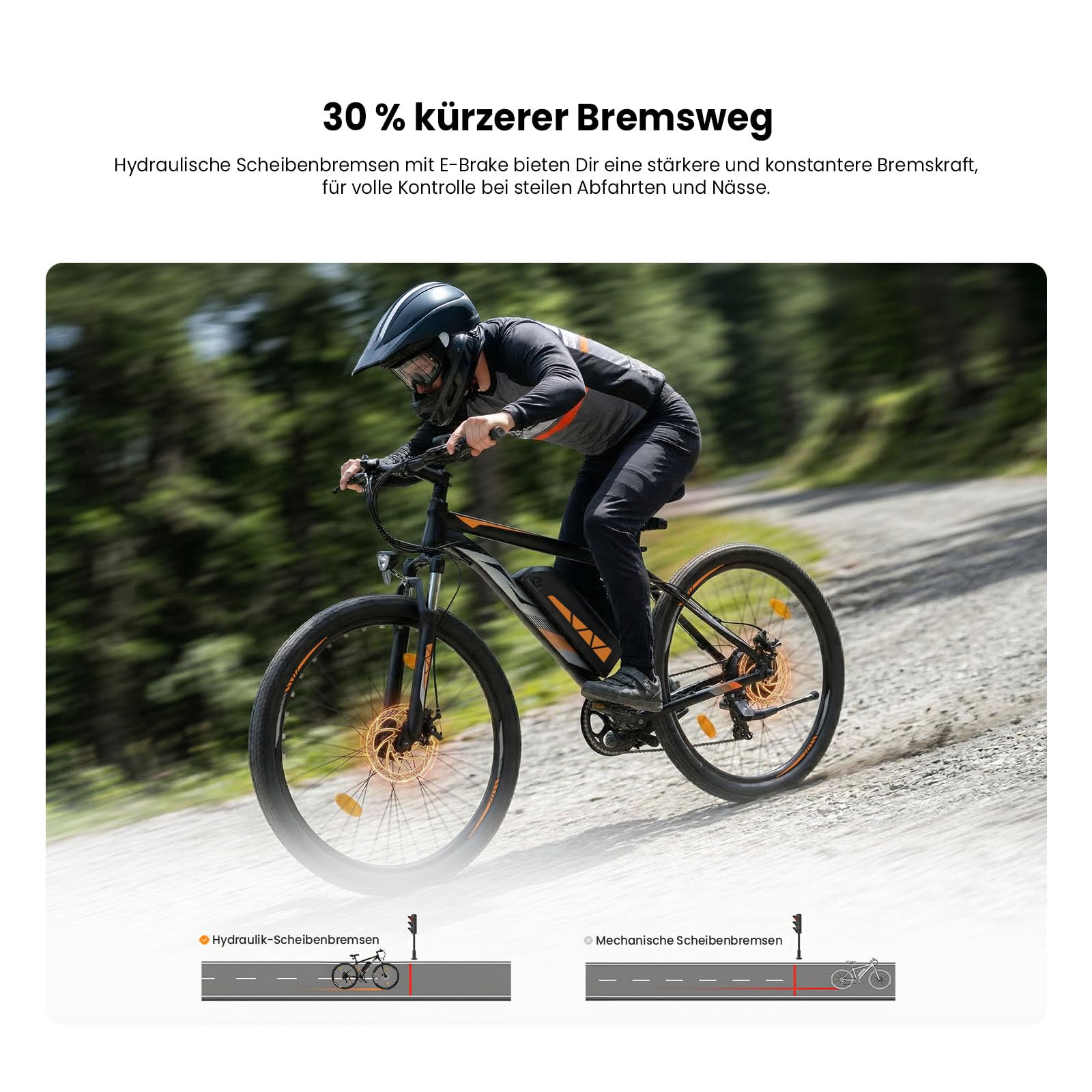 Touroll U2/U3 Pro E-Bike, 29" E-Mountainbike für Herren/Damen mit hydraulischer Scheibenbremse,Vollfederung, 48V 15Ah Akku, Reichweite bis zu 150 km, 70 Nm Drehmoment, 7-Gang-Offroad-Elektrofahrrad