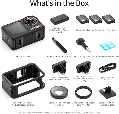 Miniatura 5 de DJI Osmo Action 5 Pro Combo de aventura, cámara de acción 4K con sensor de 1/1.3", vida de batería extendida de 12h con 3 baterías, estabilización