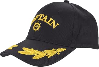 STOBOK Cappello da capitano da marinaio, berretto da baseball per adulti, regolabile, cappello da sole nautico, per attività all'aperto e abbigliamento casual, Colori assortiti, 26X18X12CM