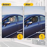 Vista 6 de ZONETECH - Parasoles adhesivos para ventanas laterales, paquete de 2 unidades de malla para automóvil, no se necesitan ventosas, protector solar