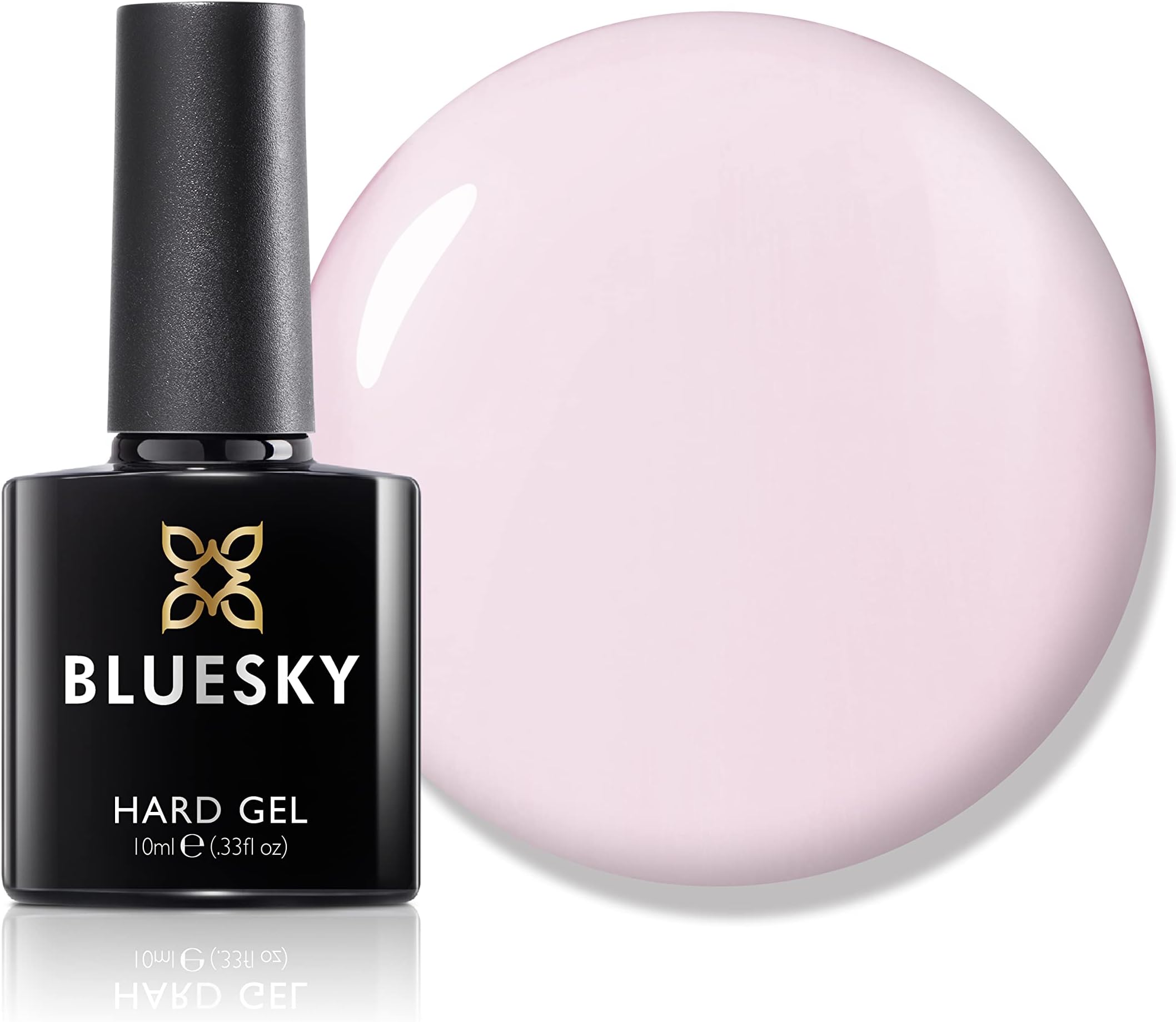 Gel Nail Polish, Hard Gel, Builder Gel and Strengthener Gel for Hard, Strong Nails, Extensions and Growth, Soft Clear Pink, 10 ml (Requires Curing Under LED or UV Lamp)