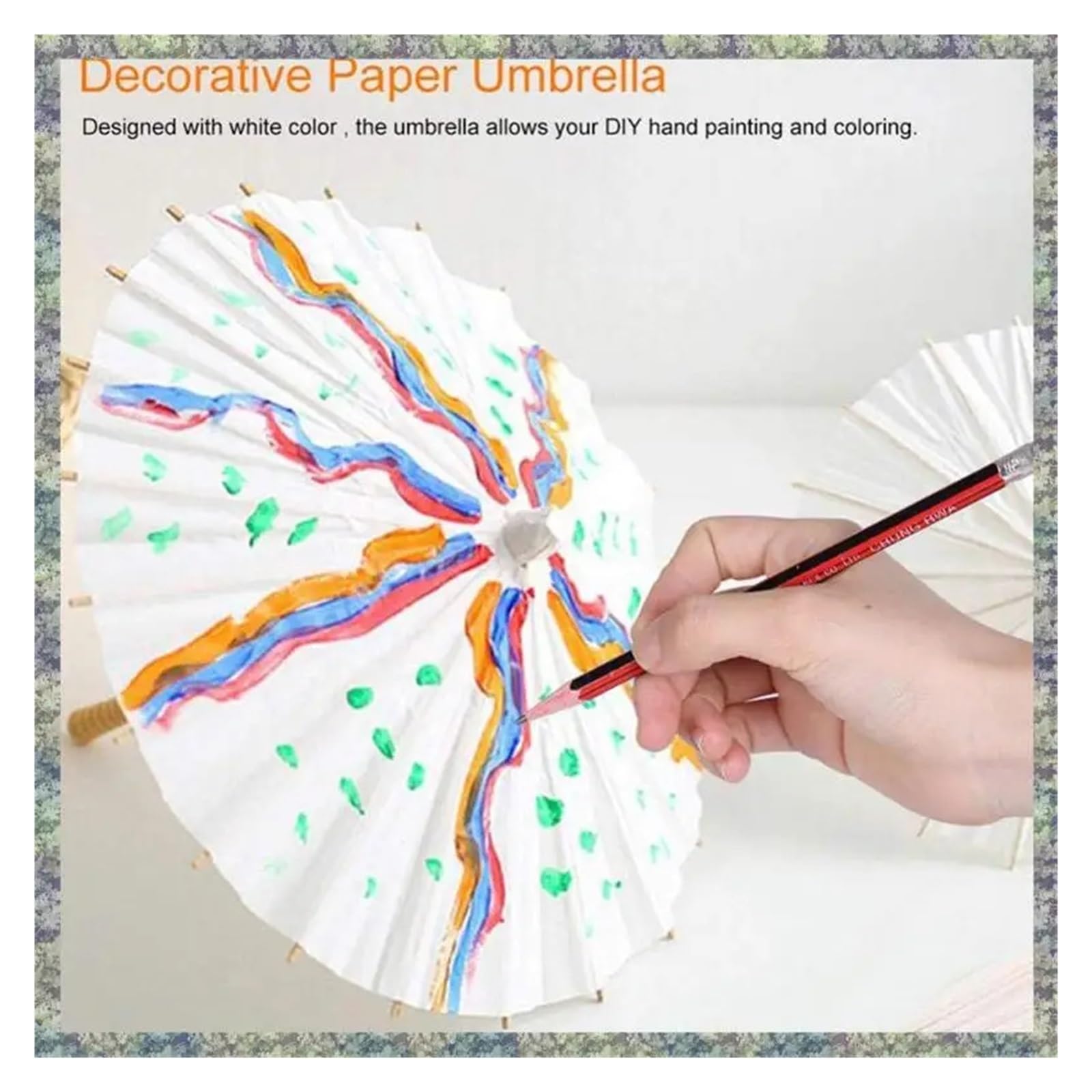 Paraguas De Papels para Boda 7PCS Paper Parasol Wedding Umbrella