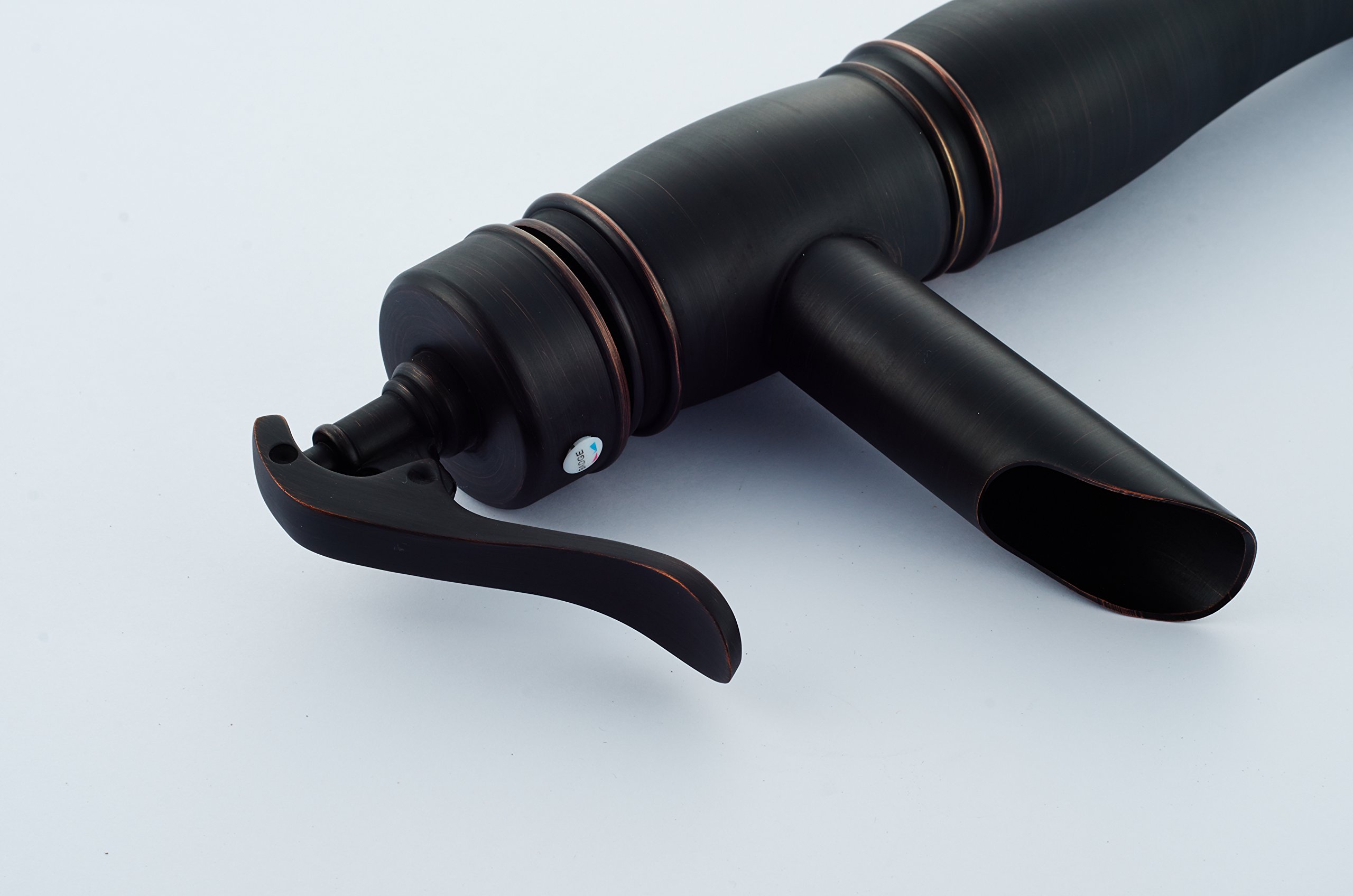 Brushed Gold Bathroom Faucet Wovier Brushed Gold Waterfall Bathroom Faucet - Single Hole Tall Vessel Sink Faucet With Pop-Up Drain Spa Style Faucet