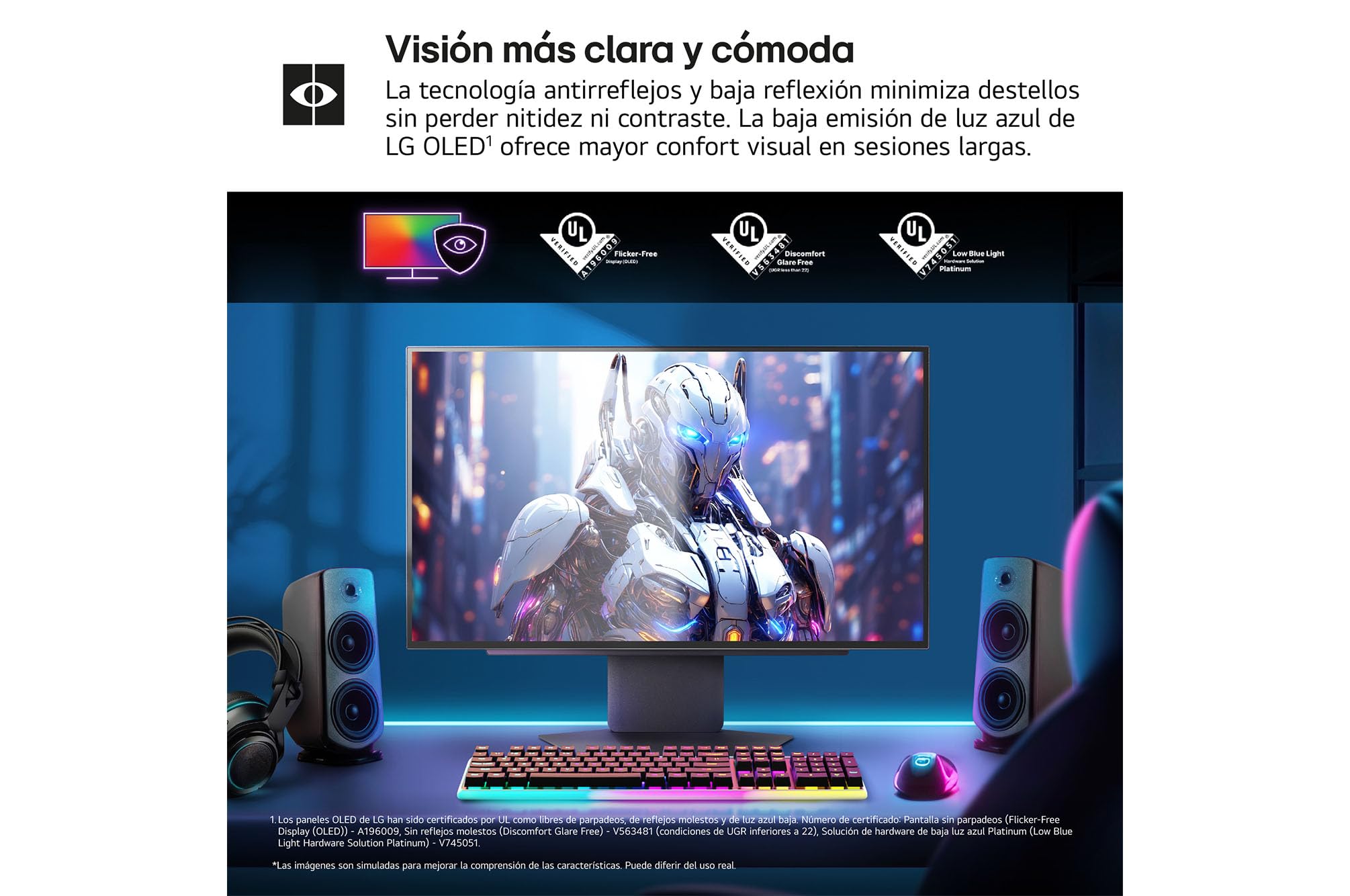 LG 27GX790A-B - Monitor Gaming Ultragear 27", Panel OLED, QHD (2560x1440), 16:9, 480Hz, 0.03ms, G-Sync Compatible, FreeSync Premium Pro, Pivotable, Morado Grisáceo — view 13